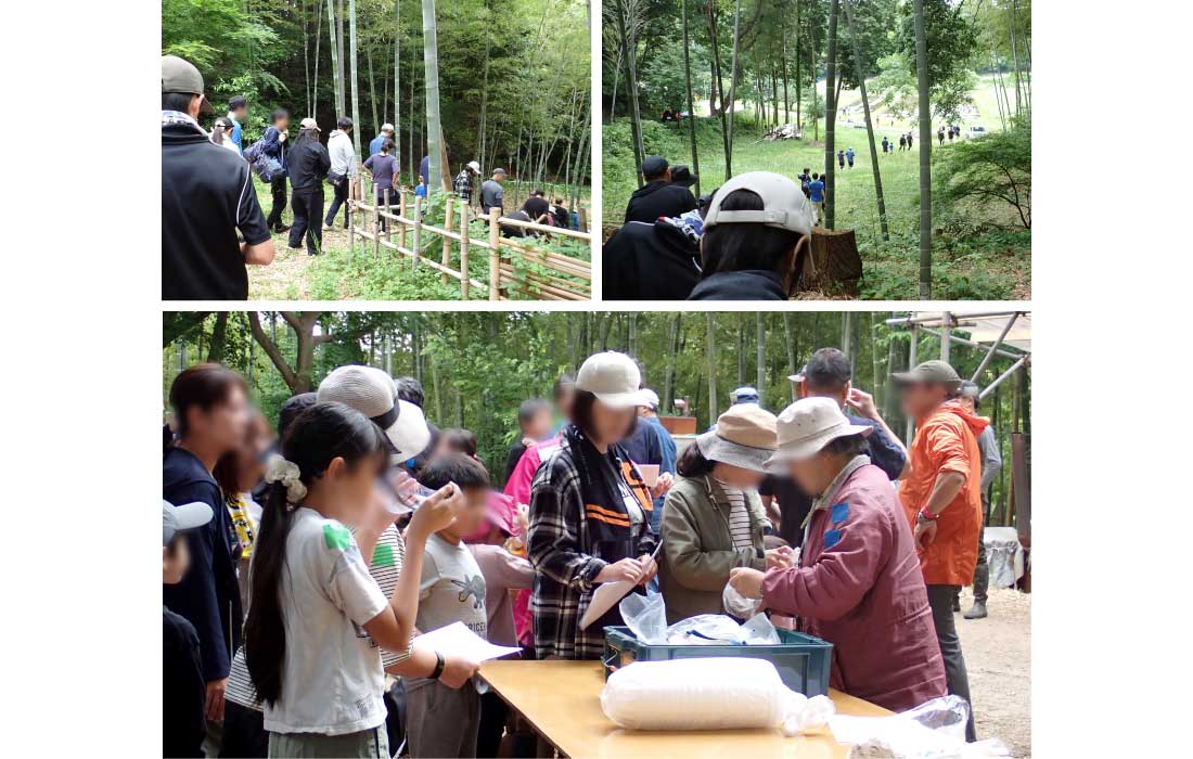 田植えの準備・移動の様子