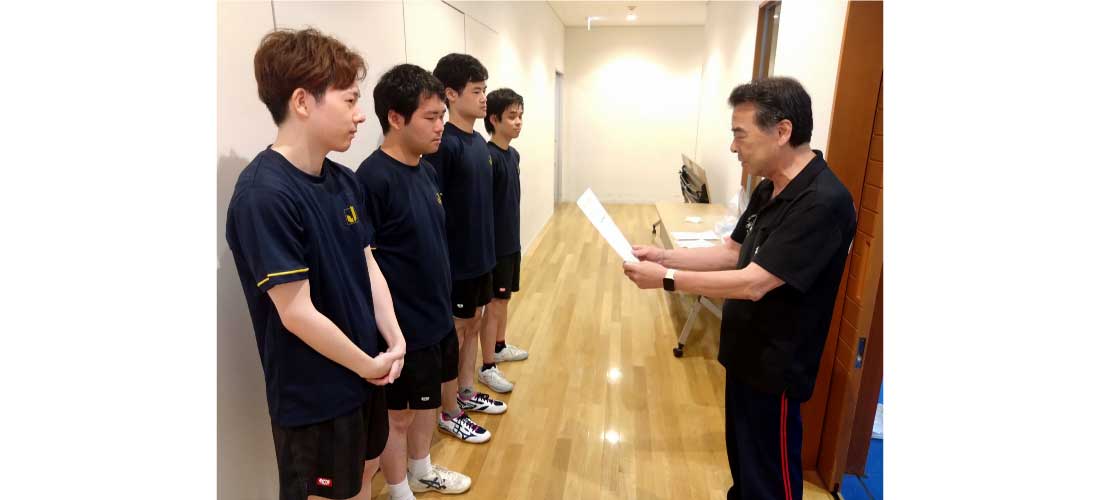 リーグ戦表彰式の様子
