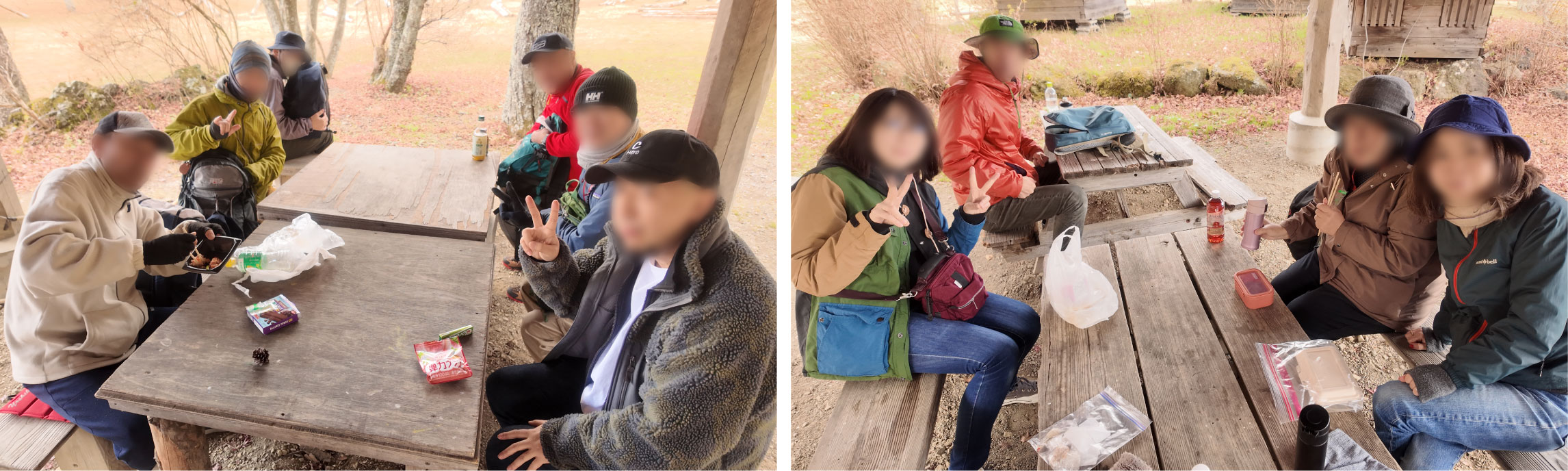 お昼ご飯を楽しんでいる様子