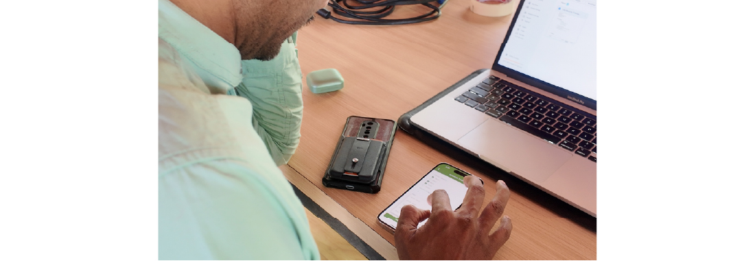 アプリの操作している様子